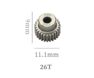 HARD COATED ALUMINUM 64P PITCH 21T - 40T PINION GEAR FOR 1/8 1/10 RC CAR BUGGY SHORT COURSE - RS-PG64P26T