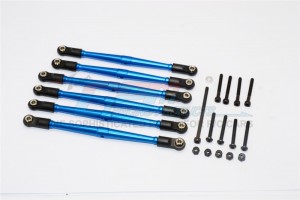 ALUMINIUM ADJUSTABLE LINK PARTS FOR 295MM WHEELBASE  AXIAL SCX10 - Blue - SCX049/295-B-BEBK
