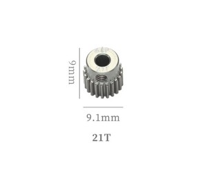 HARD COATED ALUMINUM 64P PITCH 21T - 40T PINION GEAR FOR 1/8 1/10 RC CAR BUGGY SHORT COURSE - RS-PG64P21T