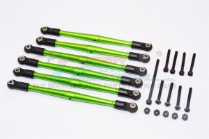ALUMINIUM ADJUSTABLE LINK PARTS FOR 295MM WHEELBASE  AXIAL SCX10 - Green - SCX049/295-G-BEBK