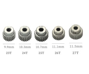 HARD COATED ALUMINUM 64P PITCH 21T - 44T 5PCS PINION GEAR ET FOR 1/8 1/10 RC CAR BUGGY - RS-PG23-27T