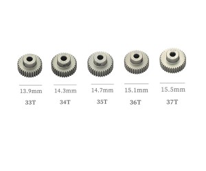 HARD COATED ALUMINUM 64P PITCH 21T - 44T 5PCS PINION GEAR ET FOR 1/8 1/10 RC CAR BUGGY - RS-PG33-37T
