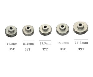 HARD COATED ALUMINUM 64P PITCH 21T - 44T 5PCS PINION GEAR ET FOR 1/8 1/10 RC CAR BUGGY - RS-PG35-39T