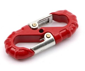 METAL RESCUE HOOK TRAILER TOW HOOK FOR 1/10 RC CRAWLER TRUCK AXIAL SCX-10 TRAXXAS TRX-4 - RED - WH-03/RE