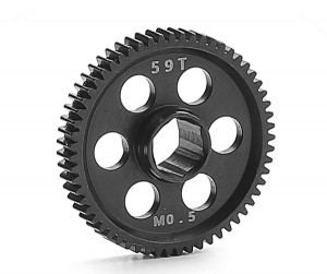STEEL M0.5 MAIN SPUR GEAR - 57T / 59T ARA311196  FOR ARRMA 1/18 GRANITE TYPHON GROM MEGA 380 - 59T - RS-ARA311196/59T