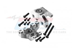 ALUMINUM 7075 FRONT SPINDLE SET LARGER INNER BEARING LOS244004 FOR LOSI 1/8 LMT SOLID AXLE 4WD MONSTER LOS04022 LOS04021 LOS04024 - SILVER - LMT021N-S