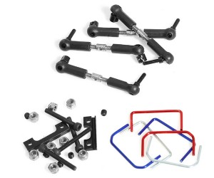 FRONT & REAR ANTI ROLL SWAY BAR SET 7015 FOR TRAXXAS 1/16 MINI E-REVO SUMMIT SLASH MONSTER - TRX-7015