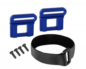 ALUMINUM BATTERY HOLD-DOWN MOUNT RETAINER 9628 FOR TRAXXAS 1/8 SLEDGE 95076-4 MASS SLASH 02076-4 - BLUE - TRX-9628/BU
