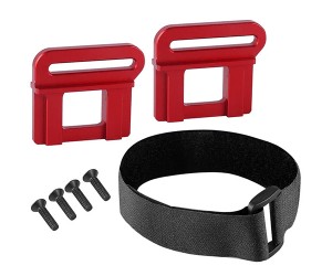 ALUMINUM BATTERY HOLD-DOWN MOUNT RETAINER 9628 FOR TRAXXAS 1/8 SLEDGE 95076-4 MASS SLASH 02076-4 - RED - TRX-9628/RE