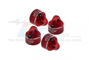 GPM MT2DP/CAP 7075 ALLOY SHOCK CAP TKR6712 TKR6712A FOR TEKNO 1/10 MT410  EB410  ET410 SCT410 RC TRUCK - RED - MT2DP/CAP-R