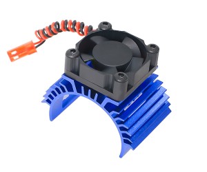 ALUMINUM COOLING FAN MOTOR HEATSINK 36mm 540 550 3650 3660 3674 FOR 1/8 1/10 RC TAMIYA RC CAR - RS-MHS02/BU
