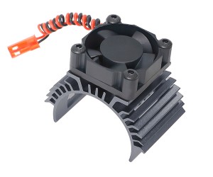 ALUMINUM COOLING FAN MOTOR HEATSINK 36mm 540 550 3650 3660 3674 FOR 1/8 1/10 RC TAMIYA RC CAR - GUN SILVER - RS-MHS02/GS
