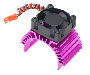ALUMINUM COOLING FAN MOTOR HEATSINK 36mm 540 550 3650 3660 3674 FOR 1/8 1/10 RC TAMIYA RC CAR - PINK - RS-MHS02/PK
