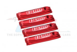 GPM TS/SCO SHOCK WRAPS SET FOR TRAXXAS 1/8 MAXX SLASH SLEDGE 1/10 MAXX MAXX W/WIDEMAXX MONSTER - RED - TS/SCO-R