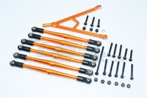 ALUMINIUM ADJUSTABLE LINK PARTS WITH MOUNT FOR 295MM WHEELBASE AXIAL SCX10 - SCX15049/295-OR