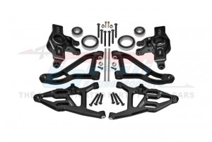 ALUMINUM FRONT KNUCKLE ARMS FRONT UPPER & LOWER SUSPENSION ARMS SET 8552 FOR TRAXXAS 1/7 UDR UNLIMITED DESERT RACER - UDR2154A55N-BK