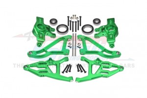 ALUMINUM FRONT KNUCKLE ARMS FRONT UPPER & LOWER SUSPENSION ARMS SET 8552 FOR TRAXXAS 1/7 UDR UNLIMITED DESERT RACER - GREEN - UDR2154A55N-G