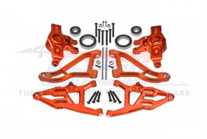 ALUMINUM FRONT KNUCKLE ARMS FRONT UPPER & LOWER SUSPENSION ARMS SET 8552 FOR TRAXXAS 1/7 UDR UNLIMITED DESERT RACER - UDR2154A55N-OR