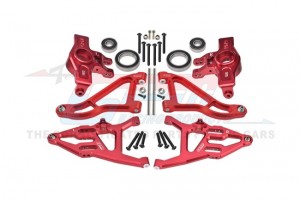 ALUMINUM FRONT KNUCKLE ARMS FRONT UPPER & LOWER SUSPENSION ARMS SET 8552 FOR TRAXXAS 1/7 UDR UNLIMITED DESERT RACER - RED - UDR2154A55N-R