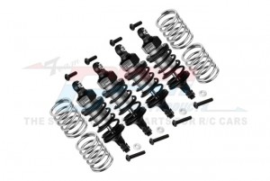 GPM ALUMINUM ALLOY FRONT 58mm REAR 60MM OIL ULTRA SHOCKS 8360 FOR TRAXXAS 4TEC 2.0 4TEC 3.0 TRUCK - SILVER - GT5860FR-S-BK-BEBK