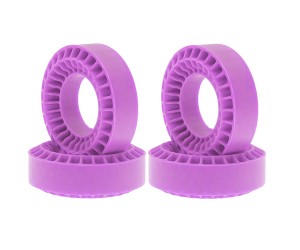 RUBBER TIRE SILICON INSERT 1.0 INCH 55 X 20mm FOR 1/18 1/24 CRAWLER TRUCK AX24 SCX24 TRX-4M - PURPLE - TI5520/PU