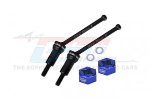 GPM MGM042FS 4140 MEDIUM CARBON STEEL FRONT CVD DRIVE SHAFTS - 42mm 7075 ALLOY WHEEL HEX ARA311229 ARA311226 FOR ARRMA 1/14 MOJAVE GROM DESERT TRUCK RTR ARA2104 - BLUE - MGM042FS-B