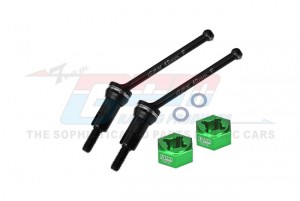 GPM MGM042FS 4140 MEDIUM CARBON STEEL FRONT CVD DRIVE SHAFTS - 42mm 7075 ALLOY WHEEL HEX ARA311229 ARA311226 FOR ARRMA 1/14 MOJAVE GROM DESERT TRUCK RTR ARA2104 - GREEN - MGM042FS-G