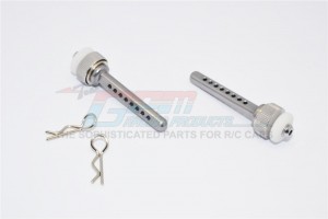 ALUMINIUM FRONT MAGNET BODY POST MOUNT AXIAL SCX10 - Gun silver - SCX201F-GS