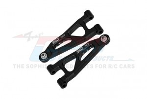 7075 ALUMINUM FRONT LOWER SUSPENSION ARMS ARA330839 FOR ARRMA 1/14 MOJAVE GROM DESERT TRUCK ARA2104 - BLACK - MGM055-BK
