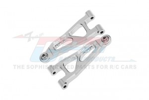 7075 ALUMINUM FRONT LOWER SUSPENSION ARMS ARA330839 FOR ARRMA 1/14 MOJAVE GROM DESERT TRUCK ARA2104 - SILVER - MGM055-S