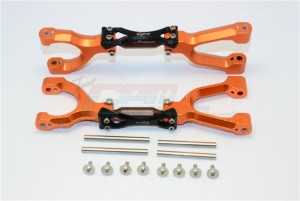 STEEL + ALUMINUM SUPPORTING MOUNT WITH FRONT / REAR UPPER ARMS SET FOR 6S TRAXXAS XMAXX 6S 8S - TXM054SN-OR-BK