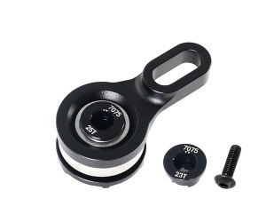 ALUMINUM SERVO SAVER ASSEMBLY 23T 25T With Built In Spring Set LOS261011 For 1/4 LOSI PROMOTO-MX MOTORCYCLE BIKE  LOS06000 - BLACK - RS-LOS261011-BK