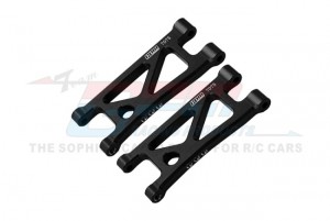 GPM MGM056 7075 ALLOY REAR LOWER SUSPENSION ARMS ARA330840 FOR ARRMA 1/14 RC MOJAVE GROM DESERT TRUCK ARA2104 - BLACK - MGM056-BK