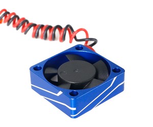 ALUMINIUM ONE-PIECE COOLING FAN - LINE PATTERN 30 X 30mm 4.8V-8.4 28000RPM - BLUE - RS-ALFAN3030A/BU