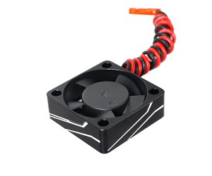 ALUMINIUM ONE-PIECE COOLING FAN - LINE PATTERN 30 X 30mm 4.8V-8.4 28000RPM - BLACK - RS-ALFAN3030A/BK