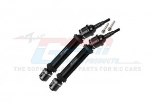 GPM FR102F STEEL JOINT 6061 ALLOY FRONT DRIVESHAFT ASSEMBLY WITH 6mm AXLE 9051 FOR 1/10 TRAXXAS RAPTOR R STAMPEDE RUSTLER - FR102F-BK