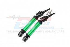 GPM FR102F STEEL JOINT 6061 ALLOY FRONT DRIVESHAFT ASSEMBLY WITH 6mm AXLE 9051 FOR 1/10 TRAXXAS RAPTOR R STAMPEDE RUSTLER - GREEN - FR102F-G