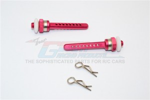 ALUMINIUM REAR MAGNET BODY POST MOUNT AXIAL SCX10 - Red - SCX201R-R