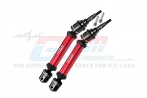 GPM FR1006R STEEL JOINT 6061 ALLOY REAR DRIVESHAFT ASSEMBLY WITH 6mm AXLE 9052 FOR 1/10 TRAXXAS RAPTOR R STAMPEDE RUSTLER - RED - FR106R-R