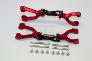 STEEL + ALUMINUM SUPPORTING MOUNT WITH FRONT / REAR UPPER ARMS SET FOR 6S TRAXXAS XMAXX 6S 8S - TXM054SN-R-BK