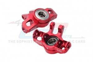 GPM MGM021 7075 ALLOY FRONT STEERING BLOCK LARGER INNER BEARINGS ARA330841 FOR ARRMA 1/14 MOJAVE GROM TRUCK ARA2104 - RED - MGM021-R