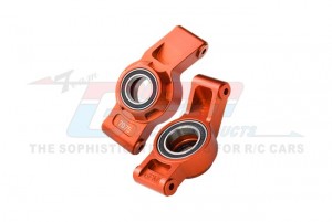 GPM XRT022 7075 ALLOY REAR HUB STUB AXLE CARRIERS WITH THREE OVERSIZE BEARING 7852 FOR TRAXXAS 1/5 X-MAXX 6S 8S / 1/6 XRT 8S MONSTER - ORANGE - XRT022-OR