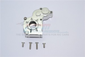 ALUMINUM TRANSMISSION SPUR GEAR CASE AXIAL SCX10 - Silver - SCX27038-S