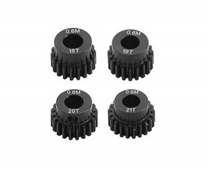 HARD STEEL M0.6 5mm BORE MOTOR PINION GEAR SET 17T - 28T  FOR 1/10 1/12 RC CAR - RS-PG0618-21T