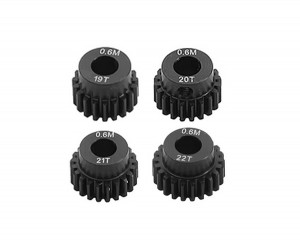 HARD STEEL M0.6 5mm BORE MOTOR PINION GEAR SET 17T - 28T  FOR 1/10 1/12 RC CAR - RS-PG0619-22T