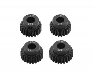 HARD STEEL M0.6 5mm BORE MOTOR PINION GEAR SET 17T - 28T  FOR 1/10 1/12 RC CAR - RS-PG0620-23T