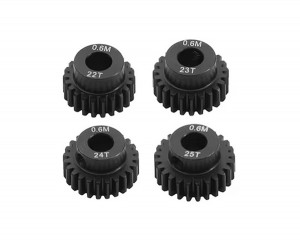 HARD STEEL M0.6 5mm BORE MOTOR PINION GEAR SET 17T - 28T  FOR 1/10 1/12 RC CAR - RS-PG0622-25T