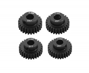 HARD STEEL M0.6 5mm BORE MOTOR PINION GEAR SET 17T - 28T  FOR 1/10 1/12 RC CAR - RS-PG0625-28T