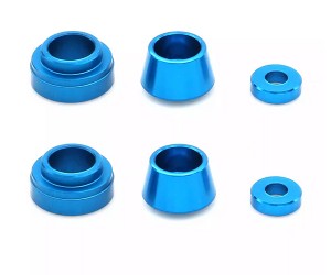 ALUMINUM FRONT STEERING BLOCK UPPER AND LOWER SHIM WASHER A6 A8 A10 FOR 1/10 TAMIYA TT-02 RC CAR - RS-TT02-21A