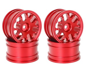 ALUMINUM M-CHASSIS RIM 46 x 25mm BBS TYPE For 1/10 TAMIYA M05 M05 M07 XM-01 MB-01 CAR - RED - RS-WH422512B/RE